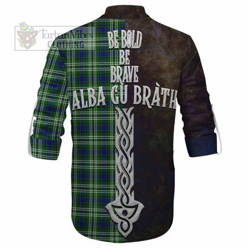Purves Tartan Family Crest Ghillie Kilt Shirt Alba Gu Brath Be Brave Lion Ancient Style