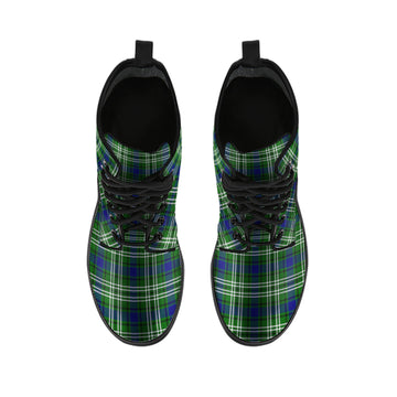 Purves Tartan Leather Boots - Tartan Vibes Clothing
