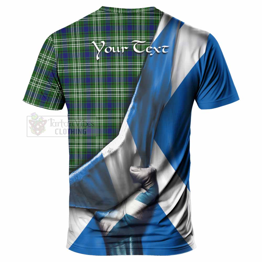 Tartan Vibes Clothing Purves Tartan T-Shirt with Family Crest Scotland Patriotic Style