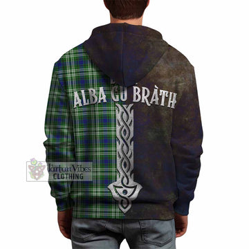 Purves Tartan Family Crest Hoodie Alba Gu Brath Be Brave Lion Ancient Style