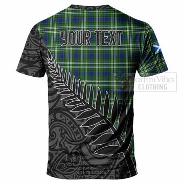 Tartan Vibes Clothing Purves Crest Tartan T-Shirt with New Zealand Silver Fern Half Style