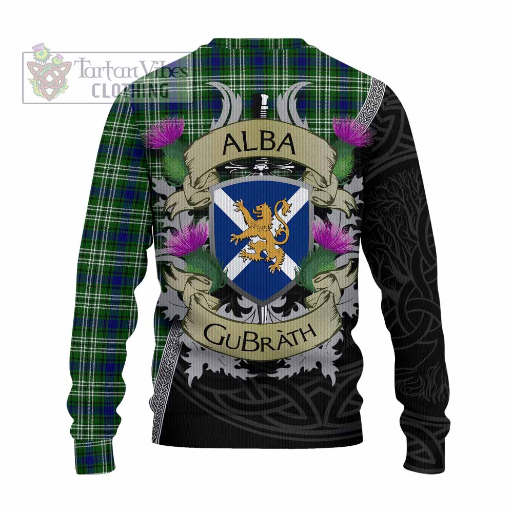 Purves Tartan Family Crest Knitted Sweater Lion Rampant Royal Thistle Shield Celtic Inspired - Tartan Vibes Clothing