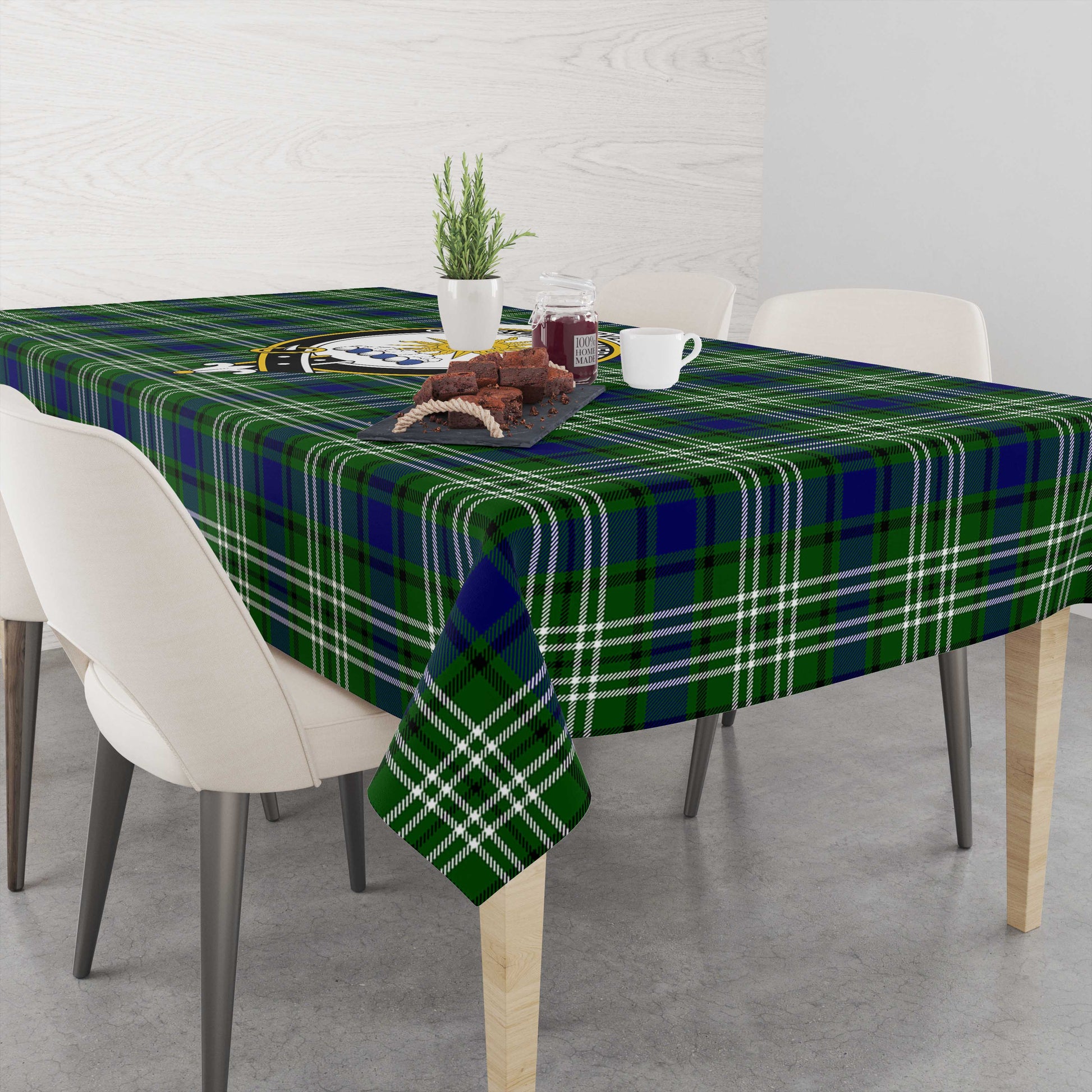 Purves Tartan Tablecloth with Family Crest M 39.4"x59"(100x150cm) - Tartan Vibes Clothing