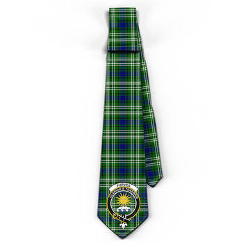 Purves Tartan Classic Necktie with Family Crest