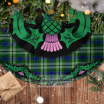 Purves Tartan Christmas Tree Skirt Scottish Thistle Style - Tartan Vibes Clothing