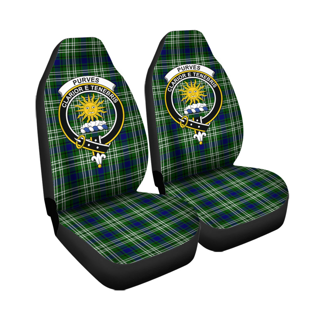 Purves Tartan Car Seat Cover with Family Crest - Tartan Vibes Clothing