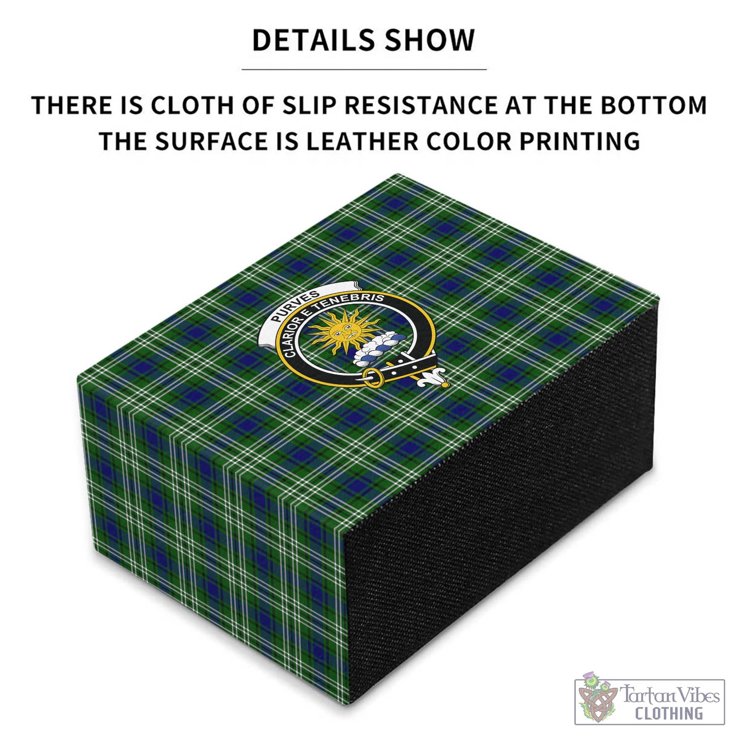 Purves Tartan Pen Holder with Family Crest - Tartan Vibes Clothing