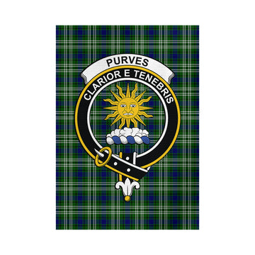 Purves Tartan Flag with Family Crest - Tartan Vibes Clothing