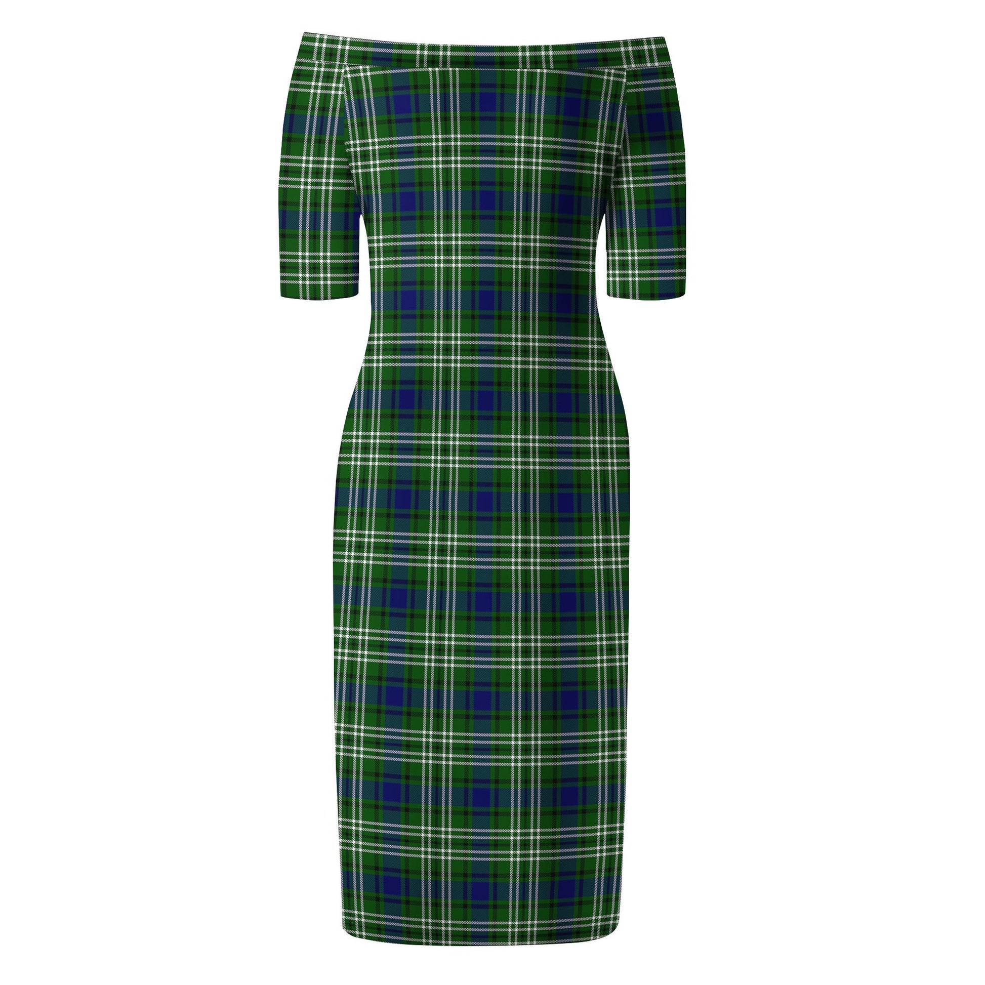 Purves Tartan Off Shoulder Lady Dress - Tartan Vibes Clothing