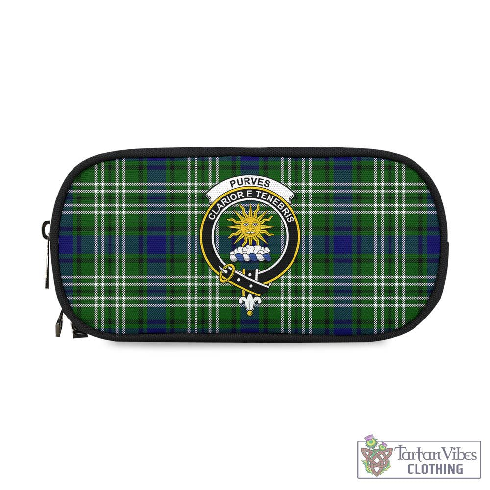 Purves Tartan Pen and Pencil Case with Family Crest - Tartan Vibes Clothing