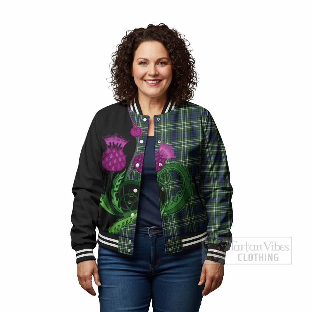 Purves Tartan Baseball Jacket Traditional Scottish Thistle
