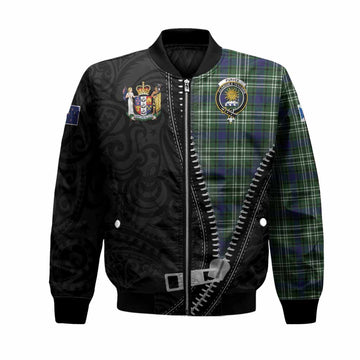 Purves Tartan Bomber Jacket New Zealand Pattern Unique Zipper Stylized