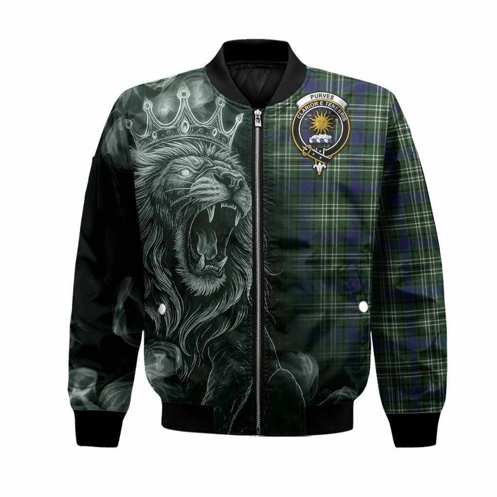 Purves Tartan Bomber Jacket Roaring Lion Heritage