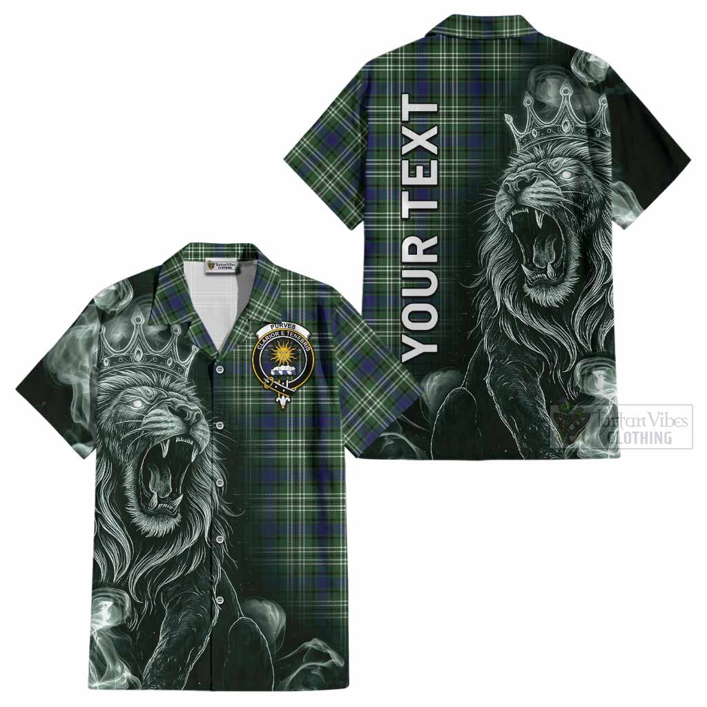 Purves Tartan Cotton Hawaiian Shirt Roaring Lion Heritage