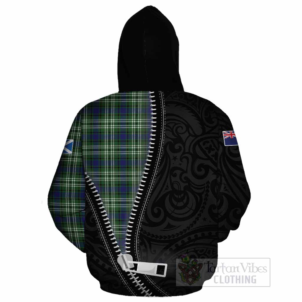 Purves Tartan Cotton Hoodie New Zealand Pattern Unique Zipper Stylized