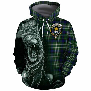 Purves Tartan Cotton Hoodie Roaring Lion Heritage