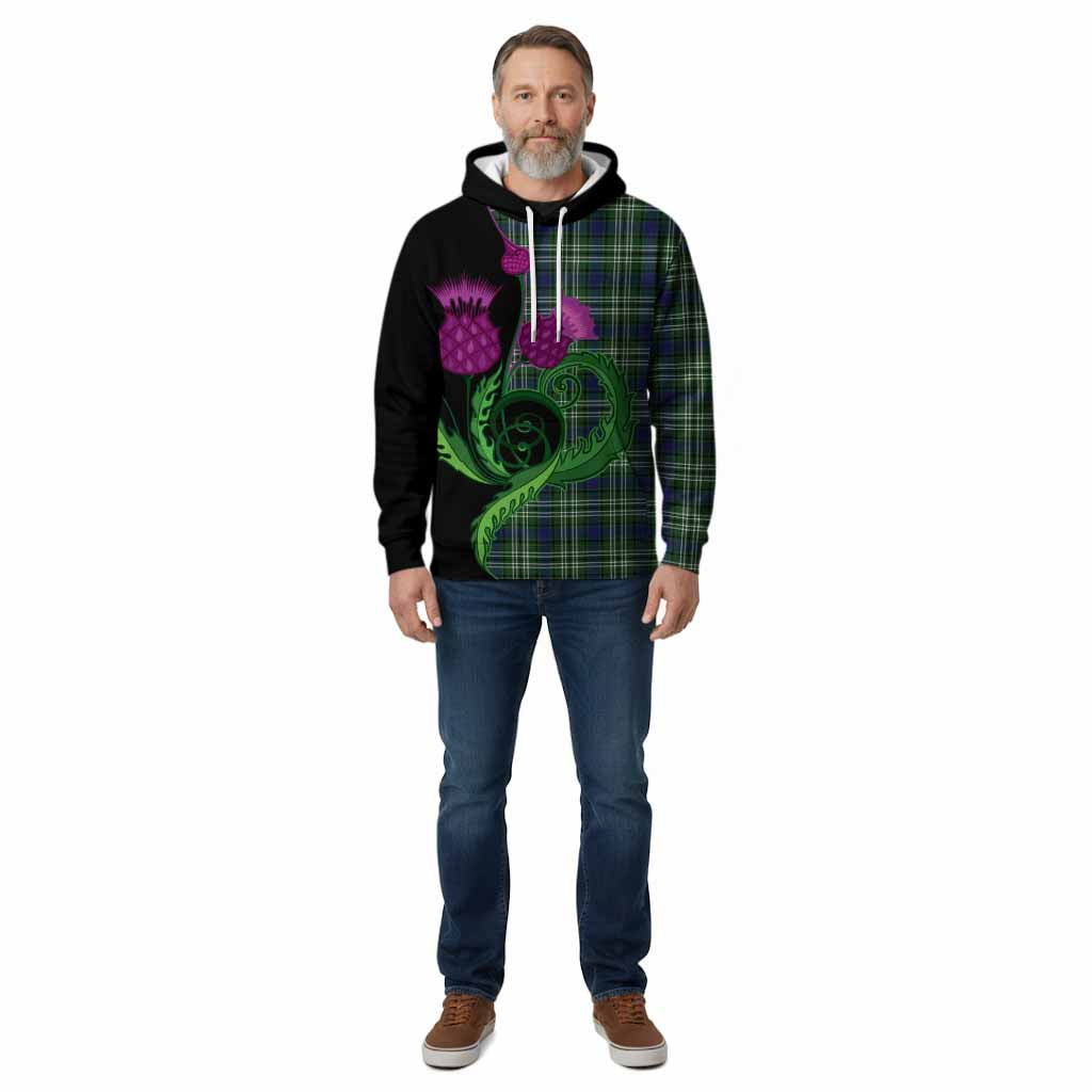 Purves Tartan Cotton Hoodie Traditional Scottish Thistle