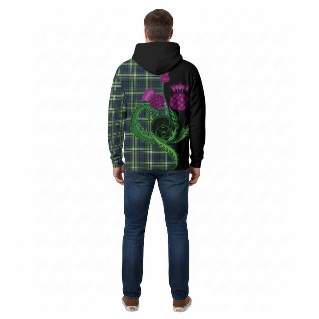 Purves Tartan Cotton Hoodie Traditional Scottish Thistle