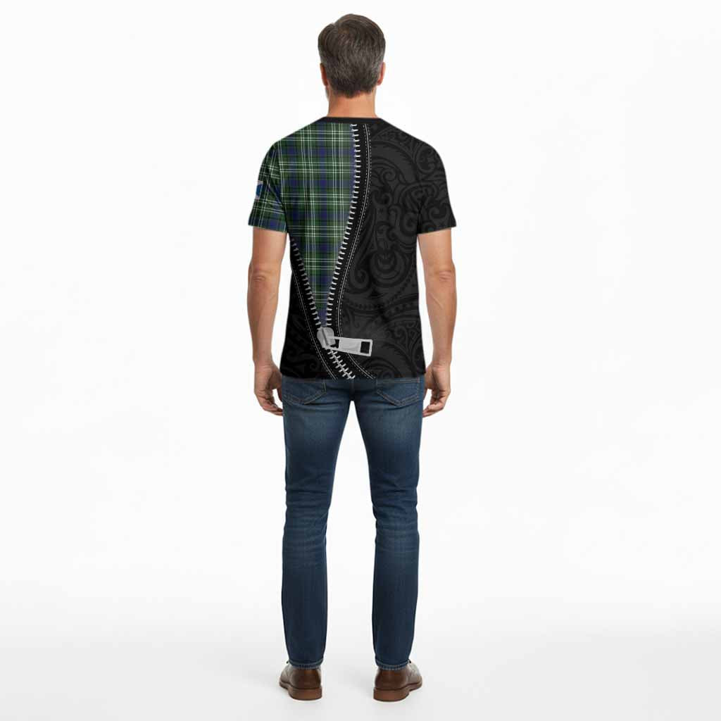 Purves Tartan Cotton T-shirt New Zealand Pattern Unique Zipper Stylized
