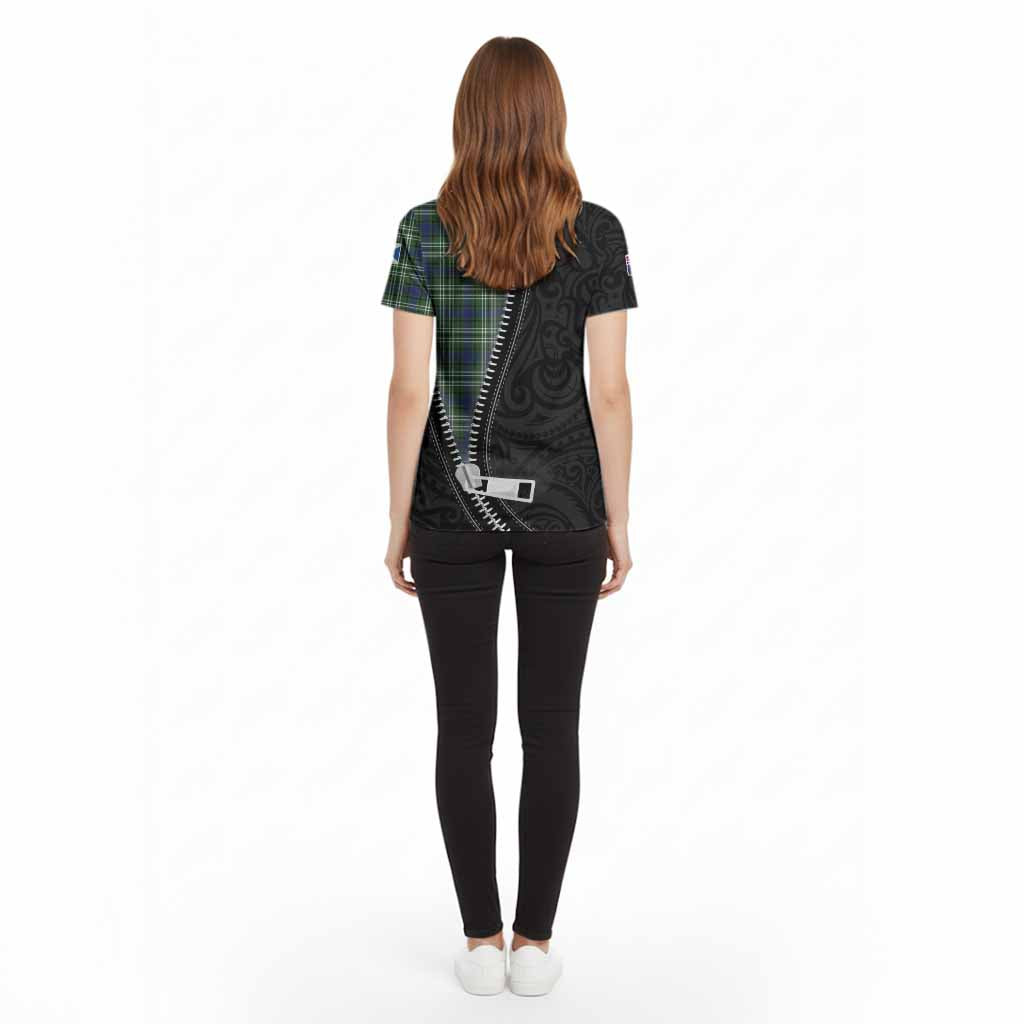 Purves Tartan Cotton T-shirt New Zealand Pattern Unique Zipper Stylized