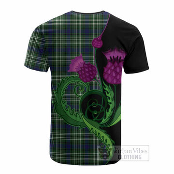 Purves Tartan Cotton T-shirt Traditional Scottish Thistle