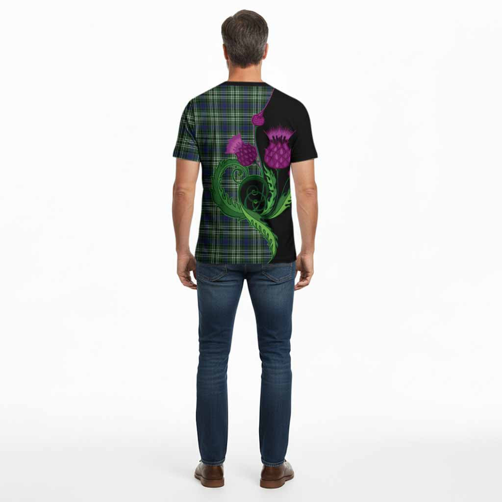 Purves Tartan Cotton T-shirt Traditional Scottish Thistle
