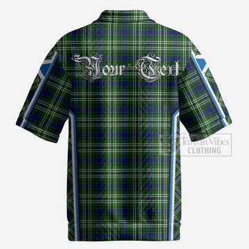 Purves Tartan Crest Men’s Polo Sweater Top Scotland Coat of Arm Flag Style