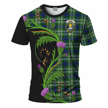 Purves Tartan Crest T-Shirt Scottish Thistle Pride Heritage Art