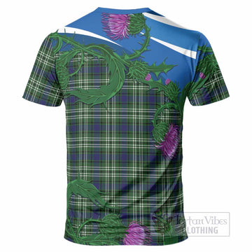 Purves Tartan Family Crest T-Shirt Thistle in Minimalism