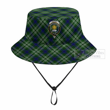 Purves Tartan Fishing Hat with Family Crest