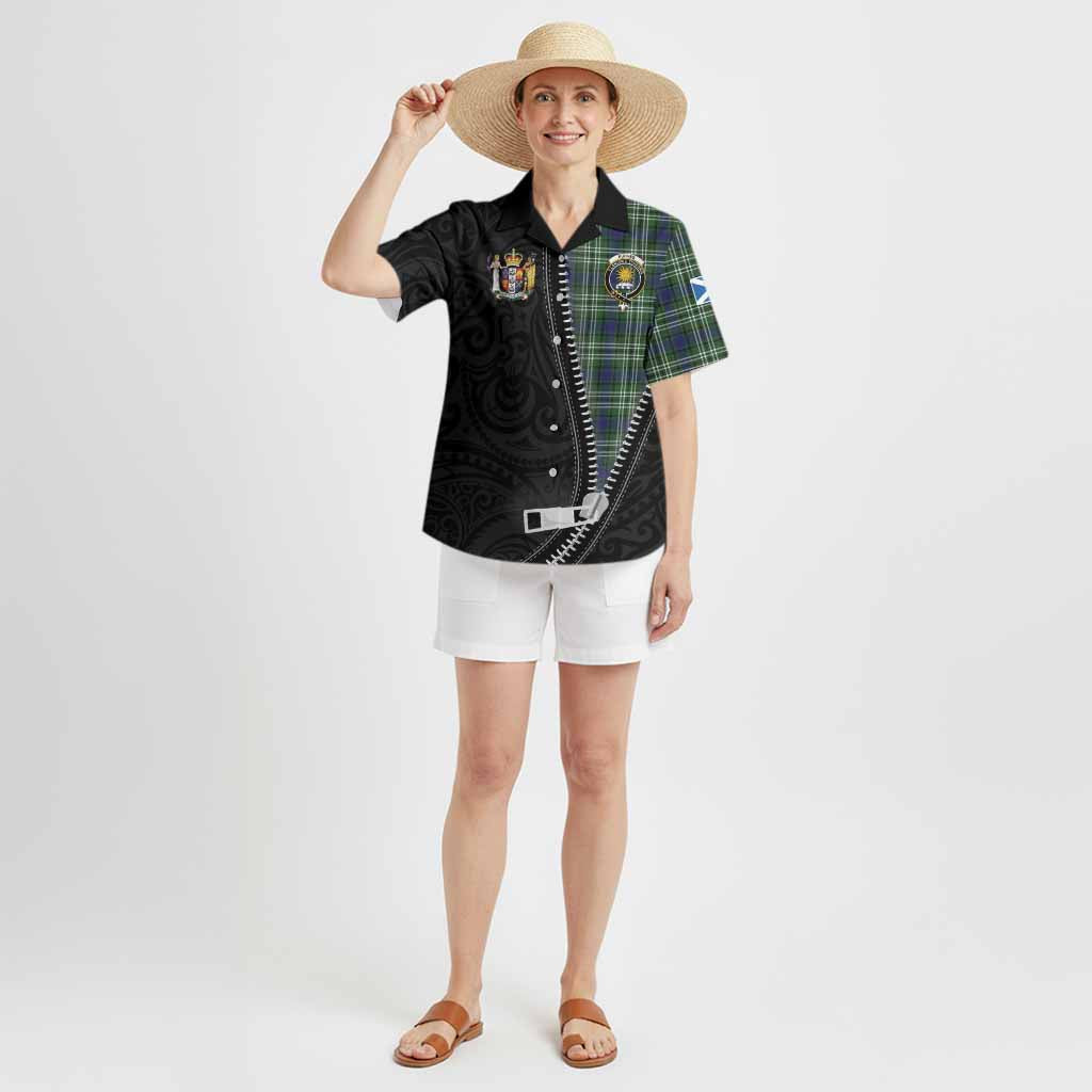 Purves Tartan Hawaiian Shirt New Zealand Pattern Unique Zipper Stylized