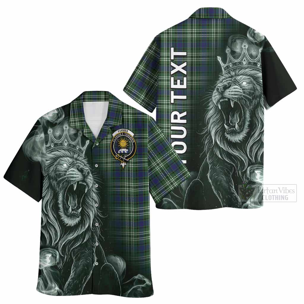 Purves Tartan Hawaiian Shirt Roaring Lion Heritage