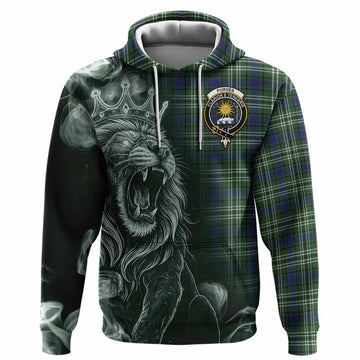 Purves Tartan Hoodie Roaring Lion Heritage