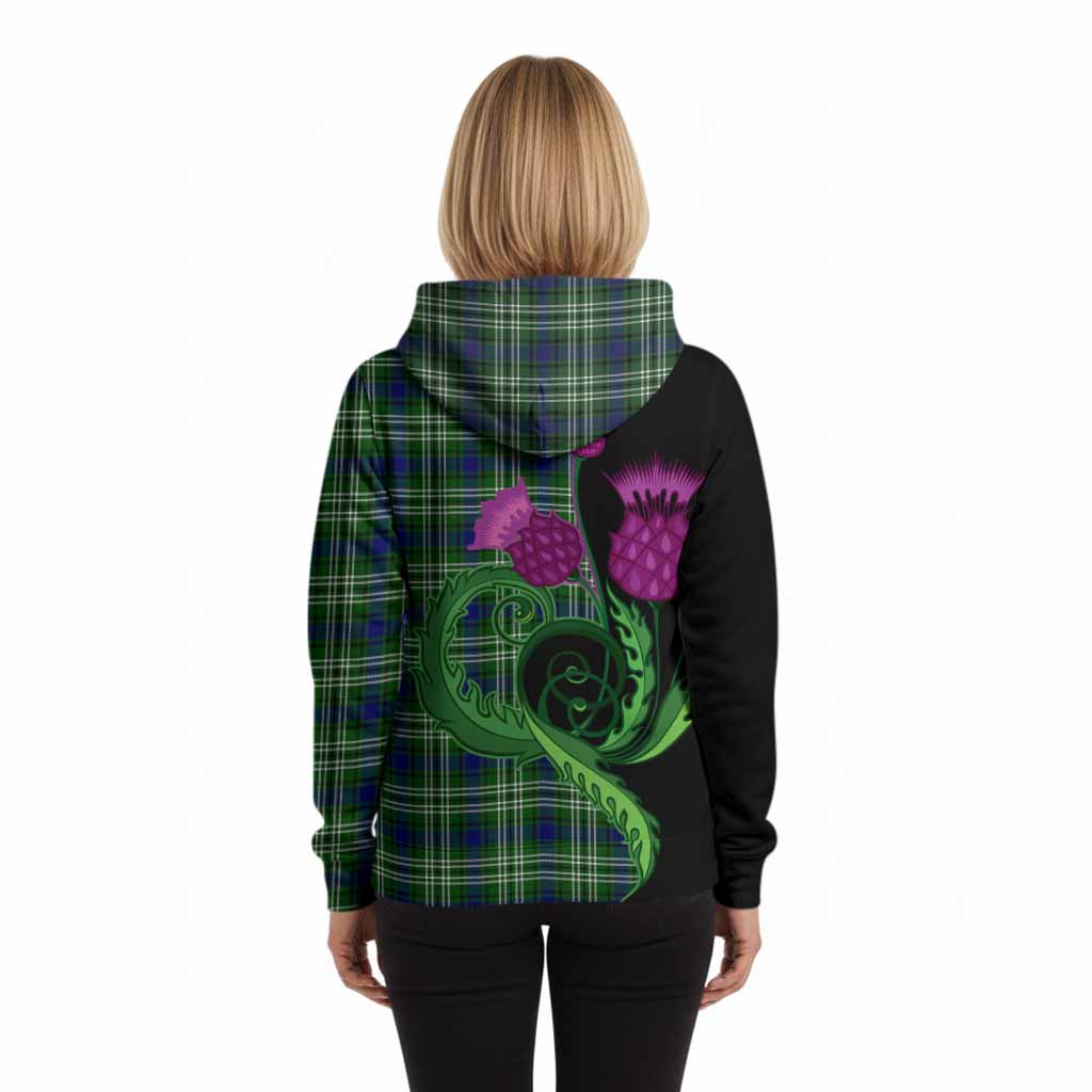 Purves Tartan Hoodie Traditional Scottish Thistle