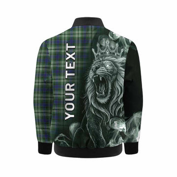 Purves Tartan Kid Bomber Jacket Roaring Lion Heritage