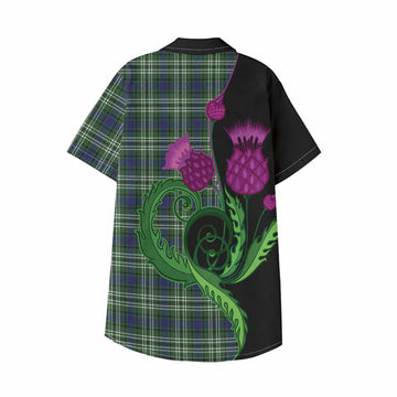 Purves Tartan Kid Hawaiian Shirt Traditional Scottish Thistle