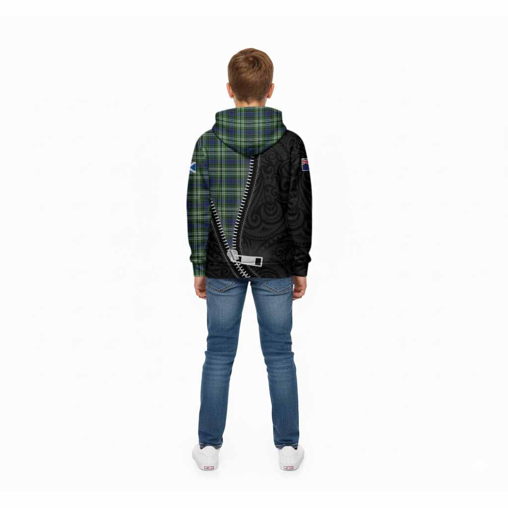 Purves Tartan Kid Hoodie New Zealand Pattern Unique Zipper Stylized
