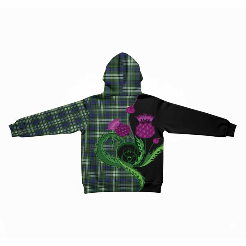 Purves Tartan Kid Hoodie Traditional Scottish Thistle