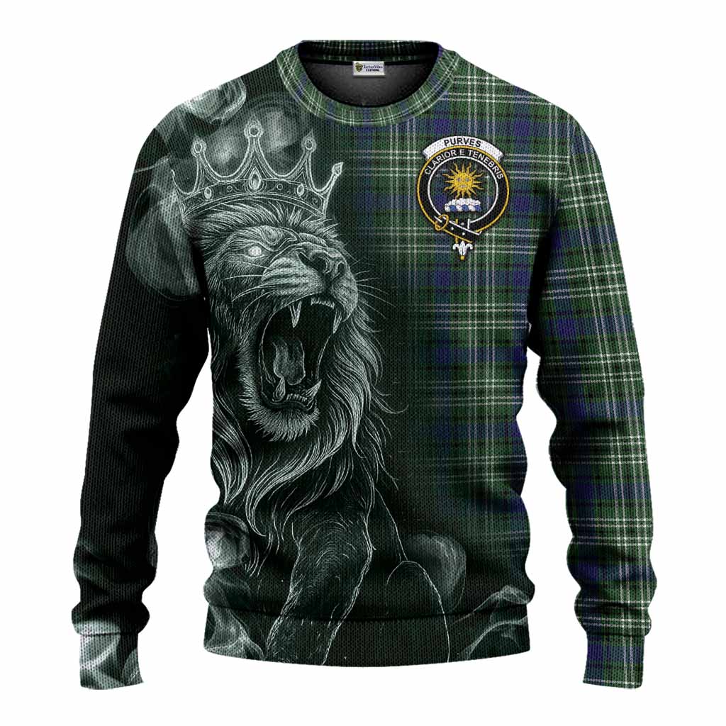 Purves Tartan Knitted Sweater Roaring Lion Heritage