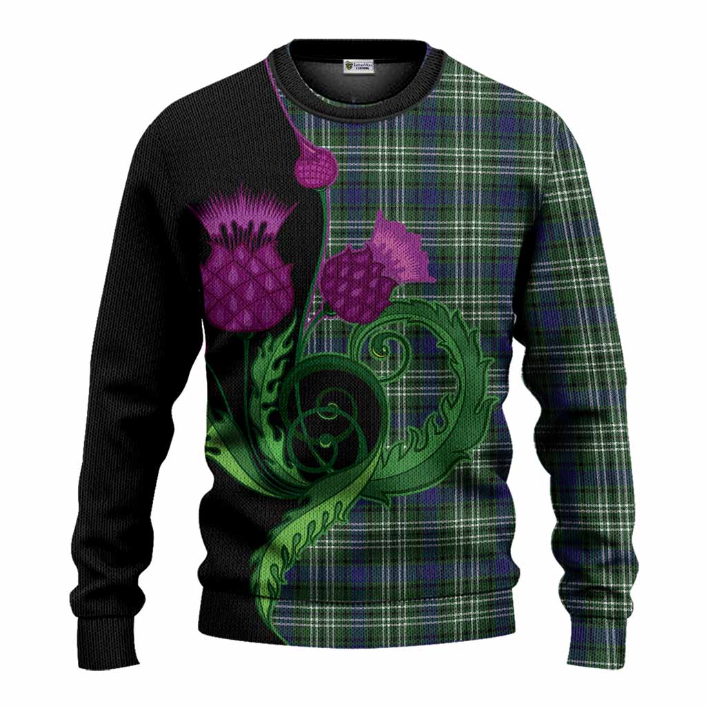 Purves Tartan Knitted Sweater Traditional Scottish Thistle