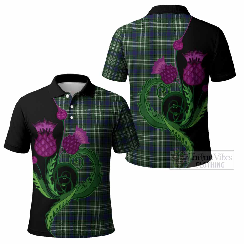 Purves Tartan Polo Shirt Traditional Scottish Thistle