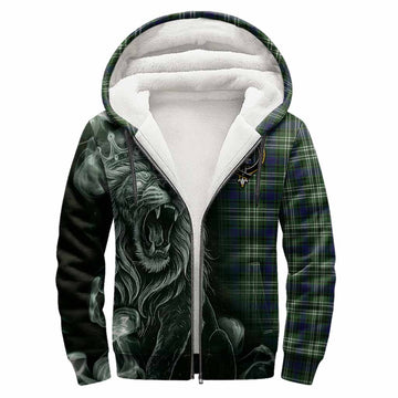 Purves Tartan Sherpa Hoodie Roaring Lion Heritage