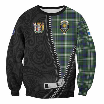 Purves Tartan Sweatshirt New Zealand Pattern Unique Zipper Stylized