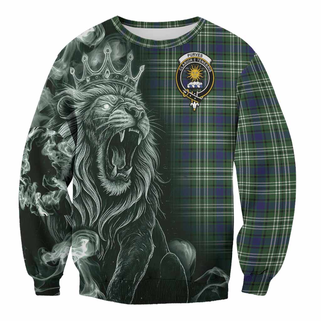 Purves Tartan Sweatshirt Roaring Lion Heritage