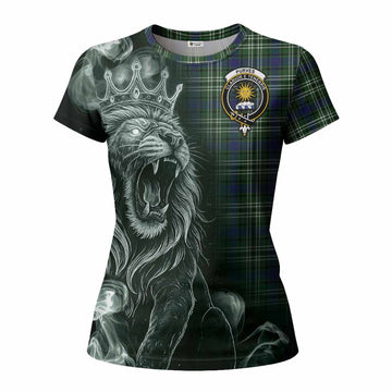 Purves Tartan Women T shirt Roaring Lion Heritage