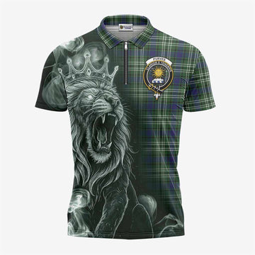 Purves Tartan Zipper Polo Shirt Roaring Lion Heritage