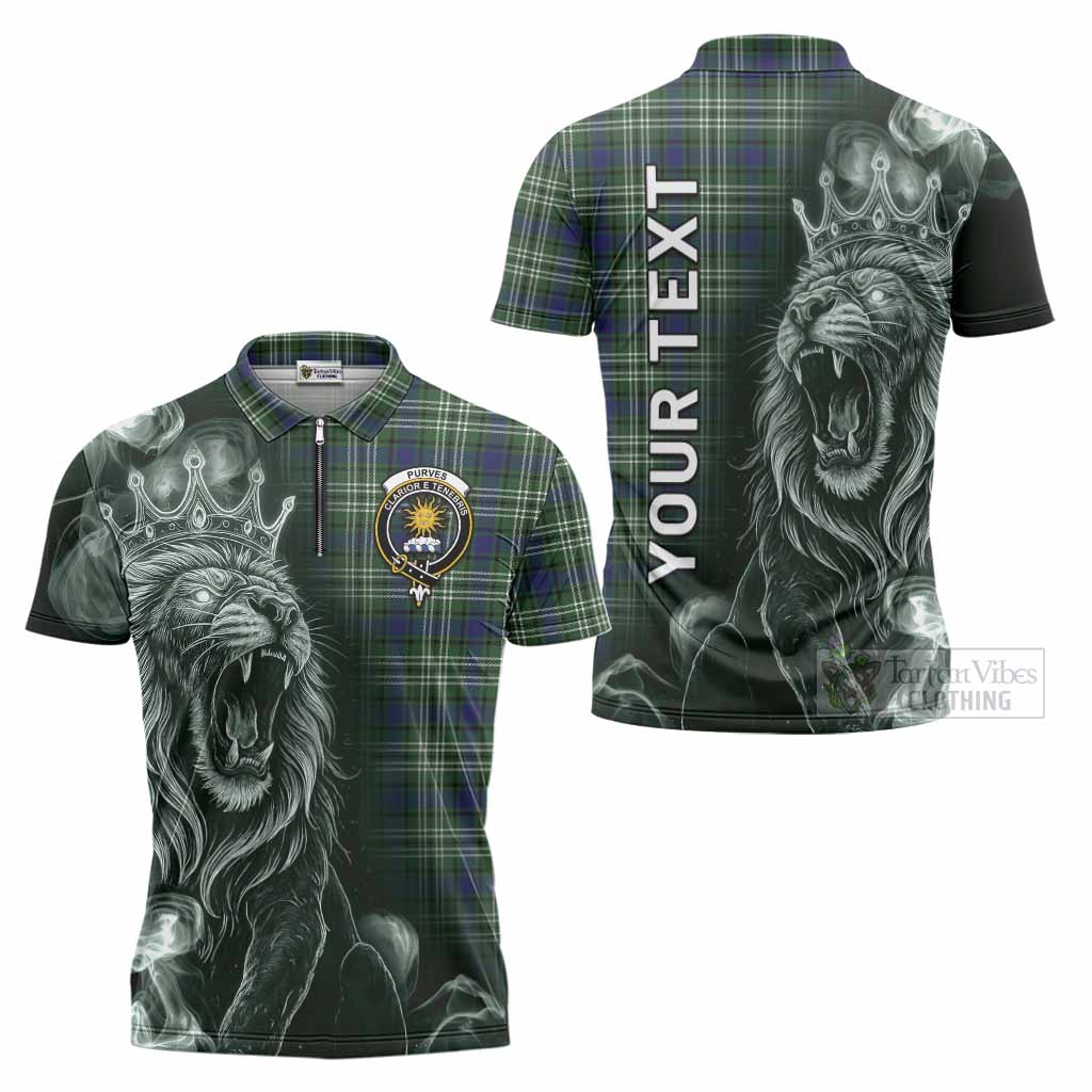 Purves Tartan Zipper Polo Shirt Roaring Lion Heritage