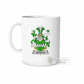 Quarles Irish Clan Coat of Arms Ceramic Mug White - 2D-tartanvibesclothing