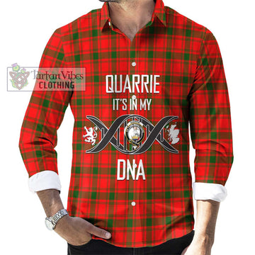 Quarrie Modern Tartan Long Sleeve Button Shirt with Family Crest DNA In Me Style Men's Shirt S - Tartanvibesclothing Shop