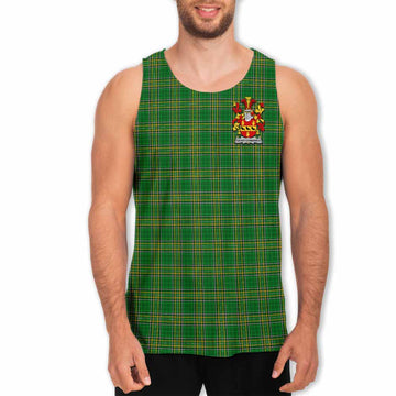 Quartermaines Irish Clan Tartan Men's Tank Top with Coat of Arms Men - Tartan Vibes Clothing